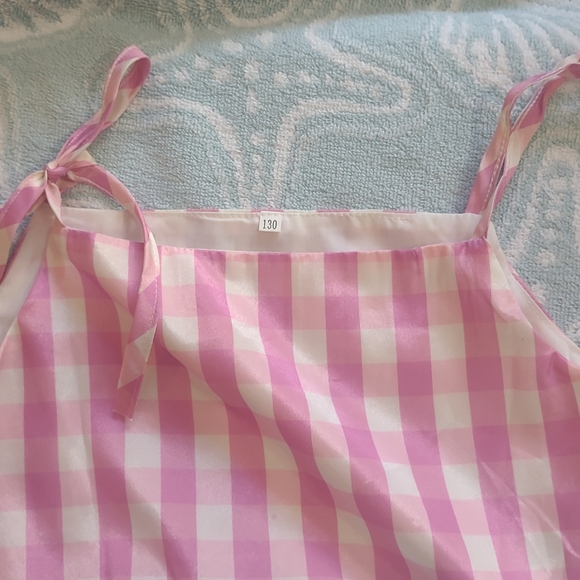 Barbie Movie Costume pink check dress - Picture 5 of 6